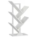 Produktbild: Bücherregal, Standregal in Baumform, bodenstehendes Bücherregal mit 4 Ebenen,...