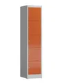 Produktbild: XL Schließfachschrank Fächerschrank 5 Fächer, 1800 x 400 x 500 mm, lichtgrau/rot