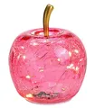Produktbild: Wurm Dekoleuchte Apfel (XS) Glas, rosa, Apfel Lampe mit LED Lichterkette, Dekolampe, Tischleuchte, Apfellampe