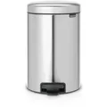 Produktbild: Brabantia International B.V. Brabantia NEWICON Tretmülleimer, 12 Liter, Stylischer Abfalleimer mit herausnehmbaren Innenbehälter, Farbe: Matt Steel, Fingerprint Proof 11 20 41