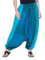 Produktbild: Kunst und Magie Unisex Haremshose OneSize mehrfahrbig, Farbe:Türkis/Blau, Größe:One Size