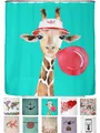Produktbild: ® - Giraffe - Anti-Schimmel Duschvorhang - Recycelt 180x200 mit Öko-Tex Stand...