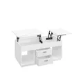 Produktbild: VASAGLE Couchtisch mit 2 Schubladen und Fächern schneeweiß B34LCT210W01