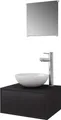 Produktbild: vidaXL 4-tlg. Badmöbel-Set mit Waschbecken und Wasserhahn Schwarz