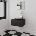 Produktbild: 4-tlg. Badmöbel-set Mit Waschbecken Und Wasserhahn Schwarz Vidaxl