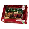 Produktbild: LGB – 70308 Gartenbahn Starterset Weihnachtszug mit Lokomotive und Zwei Waggons, Outdoor-Eisenbahn, Spur G