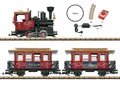 Produktbild: LGB – 70308 Gartenbahn Starterset Weihnachtszug mit Lokomotive und Zwei Waggons,