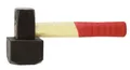 Produktbild: Connex Plattenverlegehammer 1250 g FSC - rot/schwarz - mit Holzstiel aus Hickory - Fäustel mit Gummiaufsteckkappe/Pflasterhammer/Plattenlegerhammer/Plattenhammer / COX622250