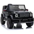 Produktbild: Mercedes G 63 AMG Kinderauto Kinderfahrzeug 12V – Schwarz, 2x25W, RC, mit Musik & LED - Schwarz