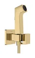 Produktbild: hansgrohe Bidette Handbrause E mit 1 wassersparenden Strahlart (EcoSmart), inkl. Absperrventil, Brausehalter und Brauseschlauch 1,25 m, für Kaltwasser, Polished Gold Optic, 29231990