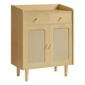 Produktbild: VASAGLE BOHOVEN Kollektion - Sideboard, Küchenschrank mit Türen in Rattan-Optik, Aufbewahrungsschrank mit Schubladen, verstellbare Ablage, Boho-Stil, für Esszimmer, eichenbeige