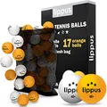 Produktbild: lippus Tischtennisbälle 3 Stern [35 Stück] Set – 18 Weiße & 17 Orange Tischtennis Bälle + AUFBEWAHRUNGSBEUTEL - Ideale Spieleigenschaften - Nach Wettbewerbsrichtlinien produziert