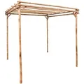 Produktbild: DELUKE Pergola Aus Holz LEOD 1,7x1,7x2,2m Bambus Terrassenüberdachung Sonnenschutz Rankhilfe Pergola Holz Bausatz