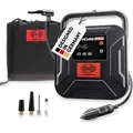 Produktbild: Heyner® Kompressor Mini I Tasche I 12v/120w Druckluft 10 Bar/150psi Digitales Manometer I Led Beleuchtung I Elektrische Luftpumpe Tragbarer Kompressor 10 Bar Zigarettenanzünder Autoreifen