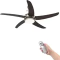 Produktbild: Dekorativer Deckenventilator mit Licht 128 cm Braun Vidaxl