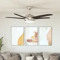 Produktbild: Dekorativer Deckenventilator mit Licht 128 cm Braun