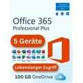 Produktbild: Office 365 Pro Plus – Lebenslanges Konto | 5 Geräte | Windows, Mac, iOS, Android
