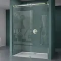 Produktbild: Mai & Mai Nischentür Duschtür Schiebetür 120cm Höhe:195cm Duschabtrennung 8mm Sicherheitsglas mit Nanobeschichtung Ter04 - Transparent