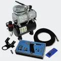 Produktbild: Einsteiger Airbrush Kompressor Set AS189 Airbrushpistole Drucktank 3 L Zubehör