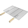 Produktbild: ECD Germany Rechteckiger Edelstahl Grillrost mit Abnehmbaren Griffen 60 x 40 cm