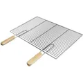 Produktbild: Ecd Germany Rechteckiger Edelstahl Grillrost Mit Abnehmbaren Griffen 60 X 40 Cm - Robust & Rostfrei - Für Grillkamin Buschbeck Gasgrill Feuerschalen Feuerkorb - Edelstahlgrillrost Grill Rost Zubehör