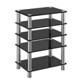 Produktbild: hifi rack glas 5 ebene 60x40x80 cm 5 tier regal