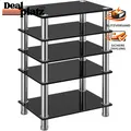 Produktbild: HiFi Rack Glas 5 Ebenen 600x400x800mm Phono Rack Plattenspieler Ständer Möbel