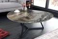 Produktbild: riess-ambiente Couchtisch MARVELOUS 90cm taupe / schwarz (Einzelartikel, 1-St), Wohnzimmer · Keramik · Glas · Metall · Marmor-Design