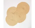 Produktbild: Homescapes Platzset Tischset gold im 4er-Set, 40 cm – 4x Platzset rund geflochten