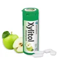 Produktbild: miradent Xylitol Zahnpflegekaugummi Apfel Dose 30 Stück (1 x 30 g) | fruchtiger Geschmack | zuckerfrei | vegan | kariespräventiv | für unterwegs