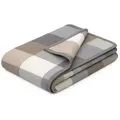 Produktbild: Wohndecke Cotton Home, Biederlack, Karo-Motiv, Timeless grau