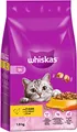 Produktbild: Whiskas Senior 7+ Katzentrockenfutter mit Huhn, 6 Beutel, 6x1,9kg – Hochwertiges Trockenfutter für Katzen ab 7 Jahren und älter