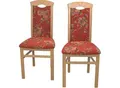 Produktbild: Esszimmerstuhl, rot (rot, eiche, nachbildung), B:45cm H:95cm T:49cm, HOFMANN LIVING AND MORE, Stühle, Esszimmerstuhl