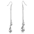 Produktbild: MATERIA 925 Sterling Silber Ohrhänger lang - Tropfen Ohrringe hängend Damen