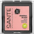 Produktbild: SANTE Naturkosmetik Mineral Blush 01 Mellow Peach, natürliches Rouge mit seidig-weicher Textur, verleiht natürliche Frische und setzt strahlende Farbakzente, mit wertvollem Bio-Acaiöl, Vegan, 5 g