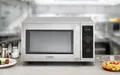 Produktbild: Caso Mikrowelle, Mikrowelle, 25 l, 1000 Watt Mikrowellenleistung, Gehäuse und Innenraum aus Edelstahl