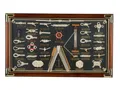 Produktbild: Aubaho Dekoobjekt Knotentafel Schaukasten unter Glas Knoten 73cm deutsche Beschriftung S