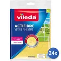 Produktbild: 24er Set Vileda Actifibre Fensterreiniger Tuch Gelb 36x32Cm 1Stk