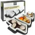 Produktbild: Moritz & Moritz Servierplatte Servierschalen Set Tannenbaum mit Schieferplatte, Porzellan, Schiefer, (Set, 4-tlg., 4- teiliges Set), Weihnachtliches Motiv, Hochwertiges Keramik, Schieferplatte