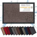 Produktbild: Carpet Diem Fußmatte, einfach sauber I Schmutzfangmatte Eingangsbereich - Fussmatte Innen & Außen, rutschfeste Türmatte, Schmutzfang Teppich für Haustür I Fußabtreter in Taupe 40x60 cm