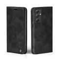 Produktbild: LBH Handyhülle für Samsung Galaxy A55 5G in Schwarz mit Karten- und Geldfach Smartphone Hülle mit Standfunktion Flip Case Schutzhülle Magnetverschluss Vintage