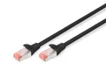 Produktbild: Digitus Patch-Kabel RJ-45 (M) zu RJ-45 (M) 3m Kupfer S/FTP Cat 6 schwarz (DK-1644-030/BL)