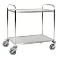 Produktbild: Kongamek Edelstahl- Tischwagen Rostfrei Mit 2 Böden 825x500mm Mit Gummibereifung Und Bremse