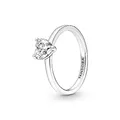 Produktbild: Pandora Timeless Funkelndes Herz Solitär-Ring aus 952 Sterling Silber mit klaren Cubic Zirkonia Steinchen 191165C01-54