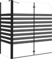 Produktbild: vidaXL Duschabtrennung 120x68x130 cm Hartglas Gestreift