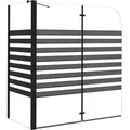 Produktbild: Vidaxl - Duschabtrennung 120x68x130 cm Hartglas Gestreift