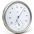 Produktbild: Fischer 186TH-01 Thermo-Hygrometer 160mm Bimetall-Thermometer und Hygrometer aus Edelstahl silber - Made in Germany