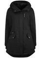 Produktbild: OXMO OXBella Damen Parka Übergangsmantel Lange Jacke mit Kapuze Pattentaschen Regular fit, Größe:XS, Farbe:BLACK (799000)