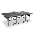Produktbild: JOOLA 11642 Tischtennisplatte Outdoor J200A-Profi Tischtennistisch 6 MM Aluminium-Verbundoberfläche Wetterfest-Klappbares Untergestell-Schneller Aufbau,,Grau/Blau, 274 x x 152,5 x 76 cm