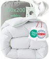Produktbild: Welldora Komfort Bettdecke 200x200 Winter - 100% Extraweiche Federn & Daunen - Allergiker Decke - Dicke extrawarme Winterdecke Daunendecke,